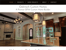 Tablet Screenshot of oakmarkcustomhomes.com